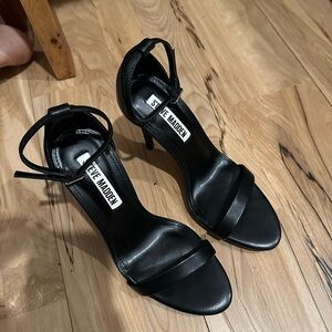 Steve Madden Black Heels with Ankle Straps